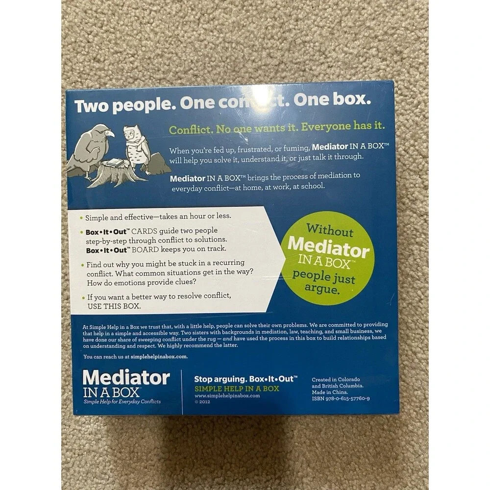 Mediator In A Box Conflict Resolution Game NEW Sealed 2012 Simple Help